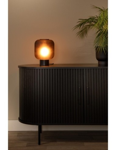 Lucide ELOISE Lampe de table Diam. 21 cm 1xE27 Noir | Deko Light