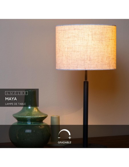 Lucide MAYA Lampe de table Diam. 26 cm 1xE27 Creme | Deko Light