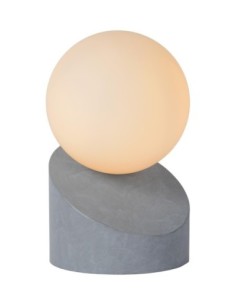 Lampe de table verre et métal  gris - Lucide - Len