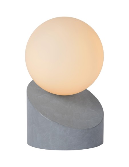 Lampe de table verre et métal  gris - Lucide - Len