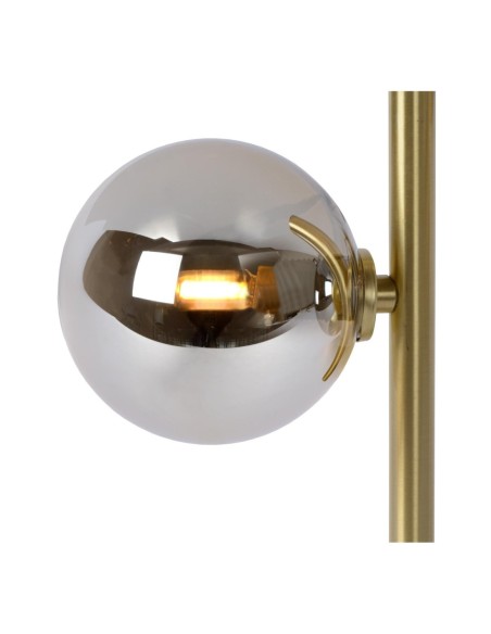 Tycho  de Lucide - Lampe de table Led 2xG9 Verre Fumé métal or mat