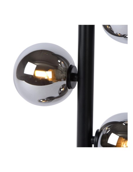 Tycho - Lucide - Lampe de table Led 2xG9 Verre Fumé métal noir mat