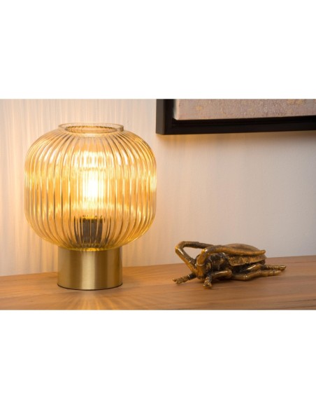 Lampe de table Diam. 20 cm 1xE27 40W Ambre -Lucide - Maloto