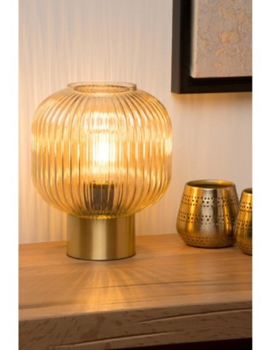 Lampe de table Diam. 20 cm 1xE27 40W Ambre -Lucide - Maloto