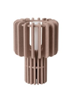 Lampe de table feutrine Diam. 24 cm 1xE27 taupe - Lucide - Rollo 2