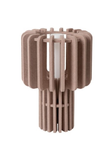 Lucide - Rollo - Lampe de table feutrine Diam. 24 cm 1xE27 taupe