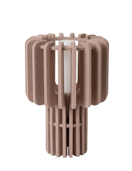 Lucide - Rollo - Lampe de table feutrine Diam. 24 cm 1xE27 taupe