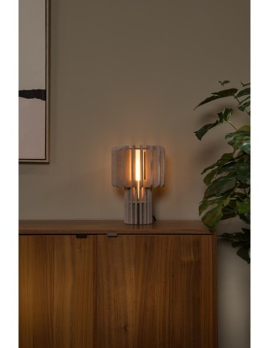 Rollo de Lucide - Lampe de table feutrine Diam. 24 cm 1xE27 taupe