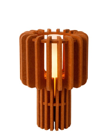 Lampe de table feutre Diam. 24 cm 1xE27 terracotta - Lucide - Rollo