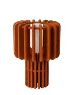 Lampe de table feutre Diam. 24 cm 1xE27 terracotta - Lucide - Rollo 2