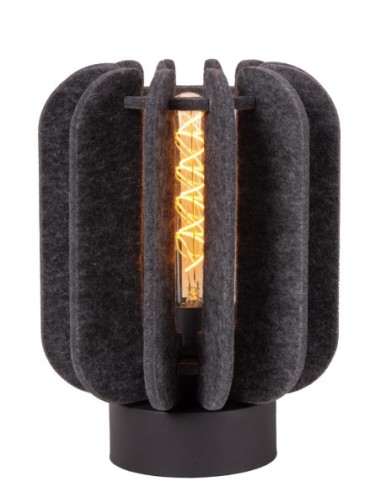 Lucide RAFAL Lampe de table Diam. 23 cm 1xE27 Gris | Deko Light