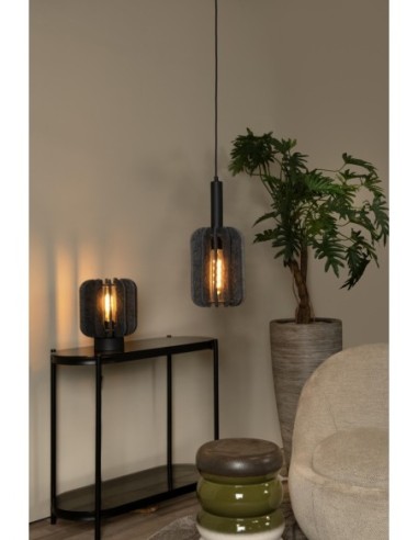 Lucide RAFAL Lampe de table Diam. 23 cm 1xE27 Gris | Deko Light