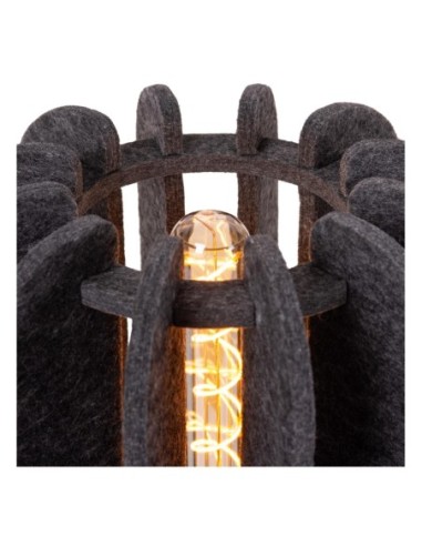 Lucide RAFAL Lampe de table Diam. 23 cm 1xE27 Gris | Deko Light