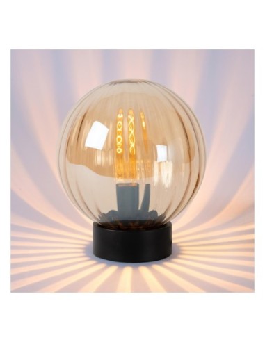 Lucide MONSARAZ Lampe de table Diam. 25 cm 1xE27 Ambre | Deko Light