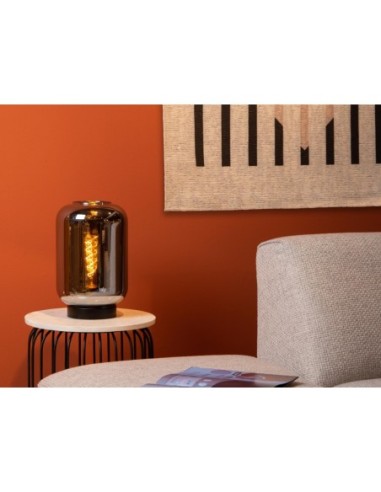 Lucide JOANET Lampe de table Diam. 22 cm 1xE27 Fume | Deko Light