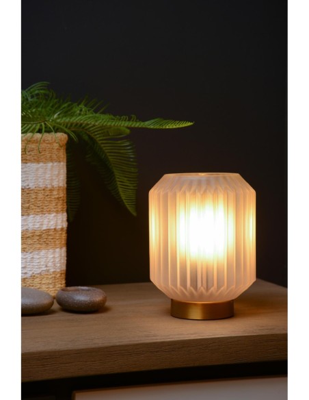 Lampe de table Diam. 13 cm 1xE14 40 W  Verre Blanc - Lucide - Sueno