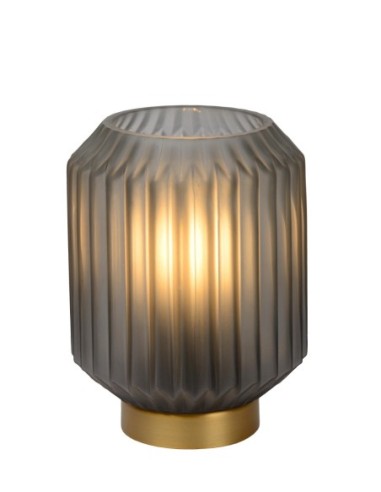 Lampe de table Diam. 13 cm 1xE14 40W  Verre Gris - Lucide - Sueno