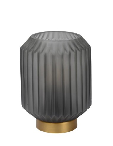 Lampe de table Diam. 13 cm 1xE14 40W  Verre Gris - Lucide - Sueno