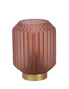 Lampe de table Diam. 13 cm 1xE14 40 W Verre Rose - Lucide -Sueno 2