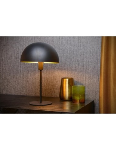 Lampe de table Diam. 25 cm 1xE14 25 W Noir - Lucide - Siemon