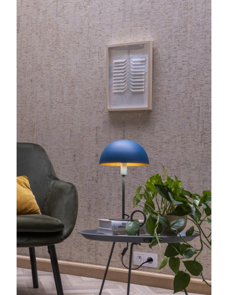 Lampe de table Diam. 25 cm 1xE14 25W Bleu - Lucide - Siemon