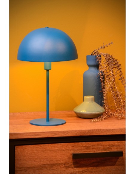 Lampe de table Diam. 25 cm 1xE14 25W Bleu - Lucide - Siemon