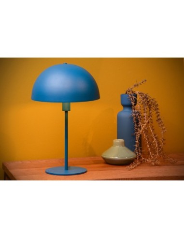 Lampe de table Diam. 25 cm 1xE14 25W Bleu - Lucide - Siemon