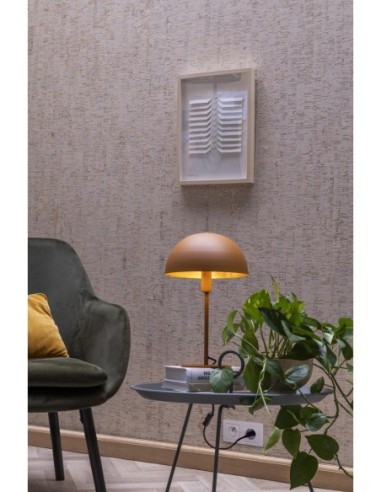 Lampe de table Diam. 25 cm 1xE14 25W Jaune Ocre - Lucide - Siemon