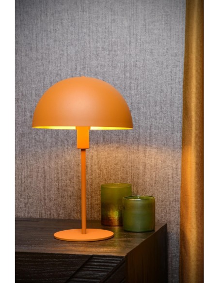 Lampe de table Diam. 25 cm 1xE14 25W Jaune Ocre - Lucide - Siemon