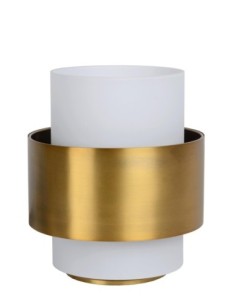 Lampe de table Led métal or mat verre opalin - Lucide - Firmin 2