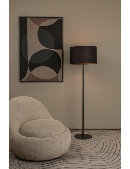 Lucide MAYA Lampadaire Diam. 45 cm 1xE27 Noir | Deko Light