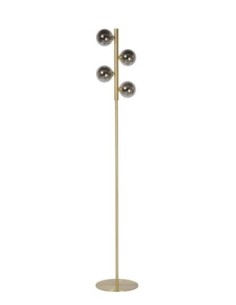 Lampadaire Led 4xG9 Verre Fumé métal or mat - Lucide - Tycho 2