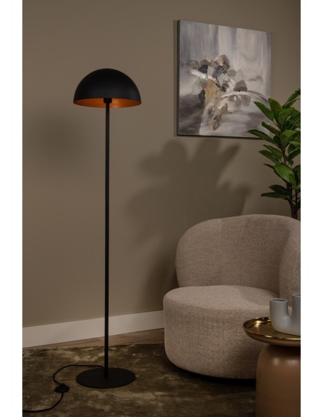 Lucide - Siemon - Lampadaire Diam. 35 cm 1xE27 40 W Acier noir