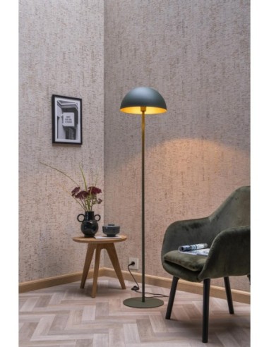 Lampadaire Diam. 35 cm 1xE27 40 W Acier Vert - Lucide- Siemon