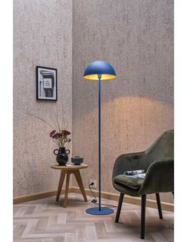 Lampadaire Diam. 35 cm 1xE27 40 W Acier Bleu - Lucide - Siemon