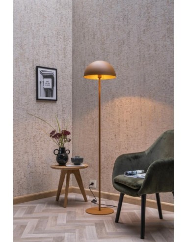 Lampadaire Diam. 35 cm 1xE27 40 W Acier Jaune Ocre - Lucide - Siemon