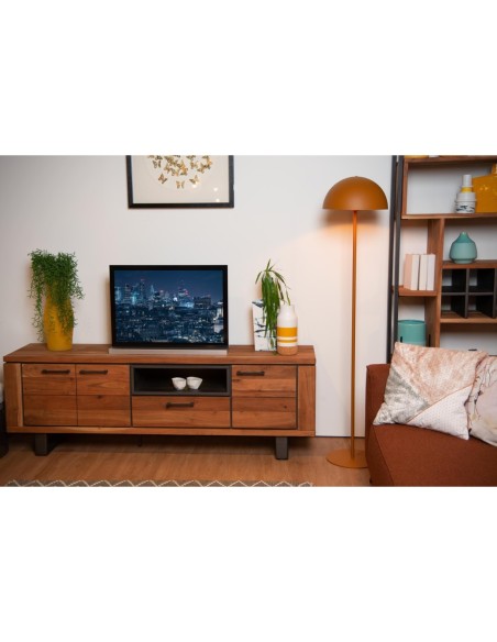 Lampadaire Diam. 35 cm 1xE27 40 W Acier Jaune Ocre - Lucide - Siemon