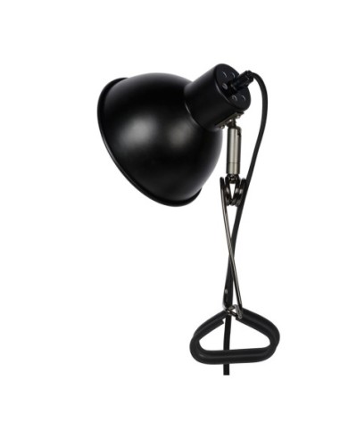 Lucide - Moys - Lampe à pince 1xE27, noir mat - métal noir mat, cordon textile