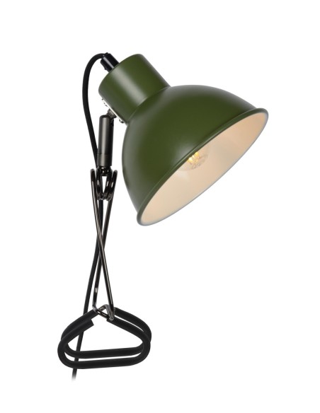 Lampe à fixer 1xE27, vert olive – Lucide - Moys