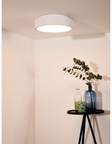 Lucide TALOWE LED Plafonnier Diam. 30 cm LED Dim. 1x20W 3000K Blanc | Deko Light