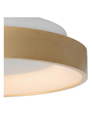 Plafonnier Diam. 28 cm LED Dim. 1x20W 2700K Or Mat - Lucide - Vidal