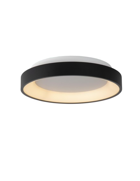Plafonnier Diam. 28 cm LED Dim. 1x20W 2700K Noir - Lucide - Vidal