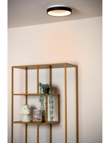 Plafonnier Diam. 28 cm LED Dim. 1x20W 2700K Noir - Lucide - Vidal