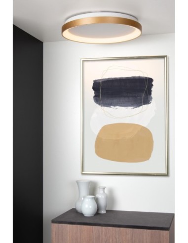 Plafonnier Diam. 48 cm LED Dim. 1x38W 2700K Or Mat / Laiton - Lucide - Vidal