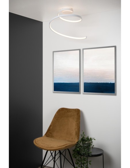 Plafonnier Diam. 46 cm LED 3 StepDim 1x24W 3000K Blanc- Lucide - Maxence