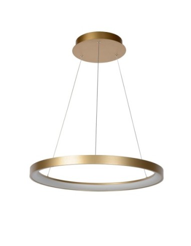 Lucide VIDAL Suspension Diam. 58 cm LED Dim. 1x48W 2700K Or Mat / Laiton | Deko Light