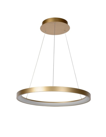 Lucide VIDAL Suspension Diam. 58 cm LED Dim. 1x48W 2700K Or Mat / Laiton | Deko Light