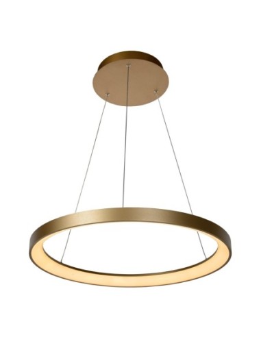 Lucide VIDAL Suspension Diam. 58 cm LED Dim. 1x48W 2700K Or Mat / Laiton | Deko Light