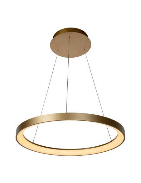 Lucide VIDAL Suspension Diam. 58 cm LED Dim. 1x48W 2700K Or Mat / Laiton | Deko Light