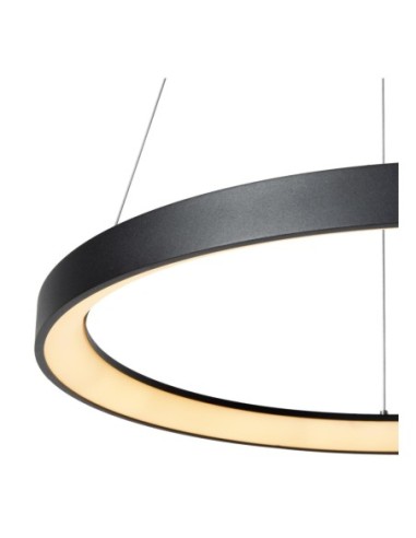 Lucide VIDAL Suspension Diam. 58 cm LED Dim. 1x48W 2700K Noir | Deko Light